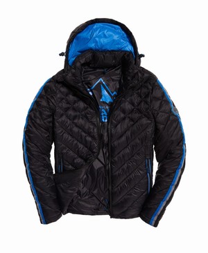 Superdry Quilt Fade Fuji Férfi Kabát Fekete | IYLWV2918